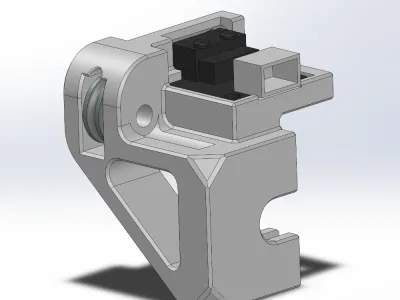 Ender 3 Filament guide + runnout sensor holder (side spool)