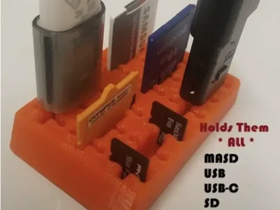 USB, USBC, SD, MASD, Micro Holder by TaclGuru - Thingiverse