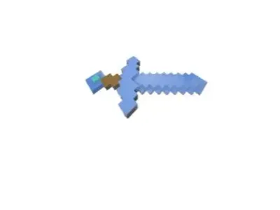 A minecraft diamond sword