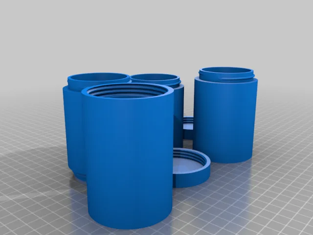 Modular Expandable Jar System – Gratis 3D-model STL
