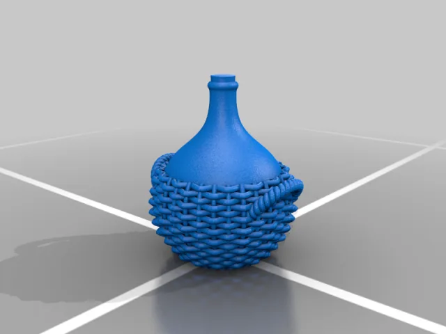 Pot with wicker trellis L – Kostenloses 3D-Modell STL