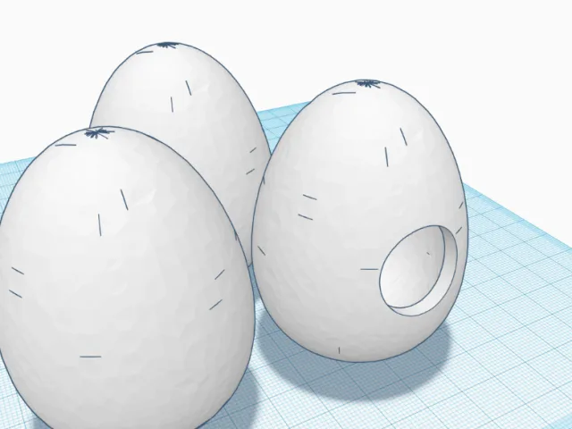 Silk to Egg Magic Trick - Hollow Egg replacement, one with hole   – Modèle 3D gratuit STL