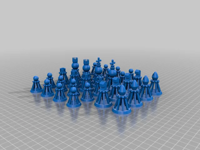 Complete Chess Set – Gratis 3D-model STL