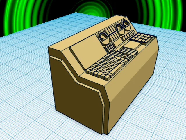 Retro Future Computer – Kostenloses 3D-Modell STL
