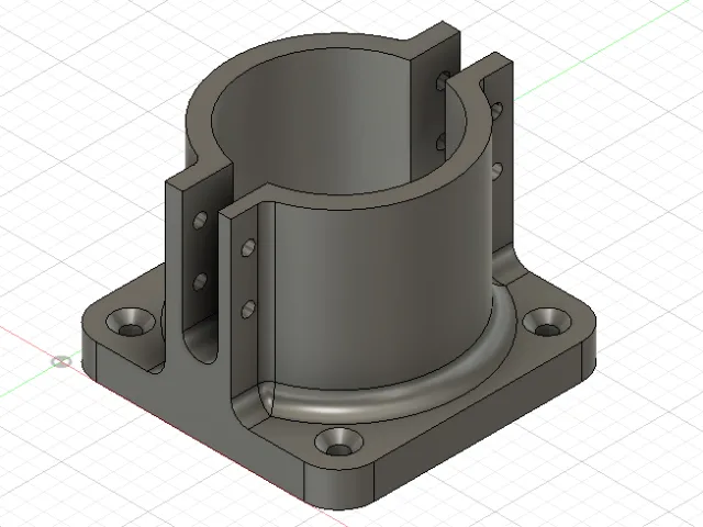 CNC 52mm spindle clamp to manual router – Kostenloses 3D-Modell STL