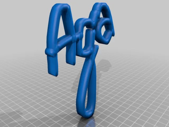 napis aga – Modello 3D gratuito STL