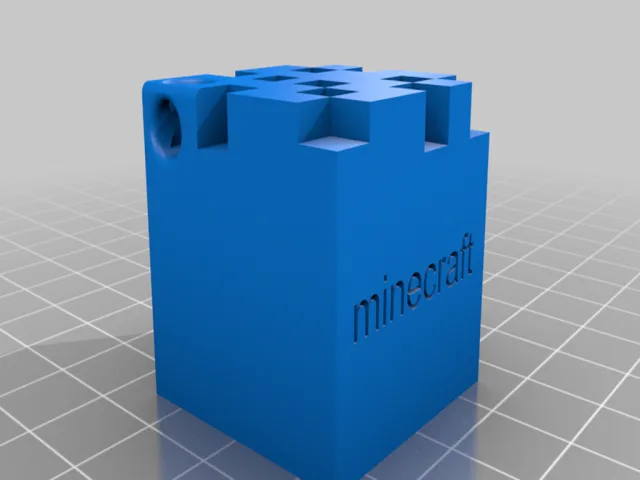 Minecraft Block Keychain – Free 3D Model STL