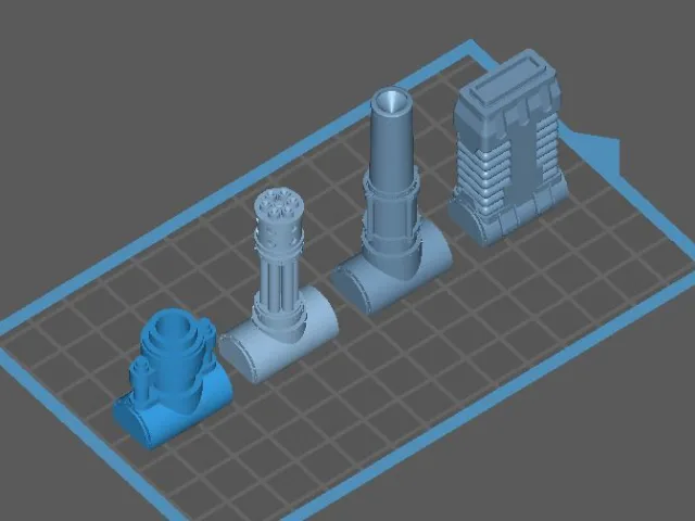 Lemoine Russ Turret Weapons – Modello 3D gratuito STL