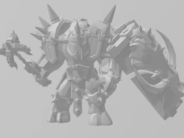 World of Warcraft - Tauren Warrior – Modello 3D gratuito STL