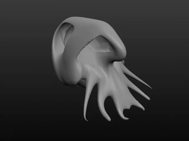 Alien Squid Skull – Kostenloses 3D-Modell STL