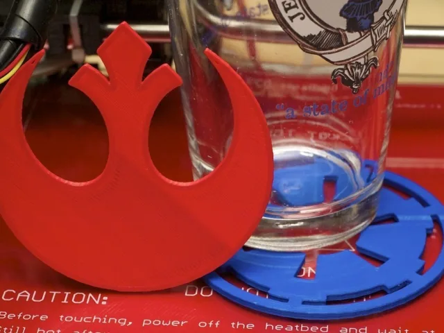 Empire and Rebellion drink coaster set – Modèle 3D gratuit STL