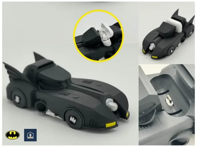 1989 Batmobile AirPods Pro Charger – Kostenloses 3D-Modell STL