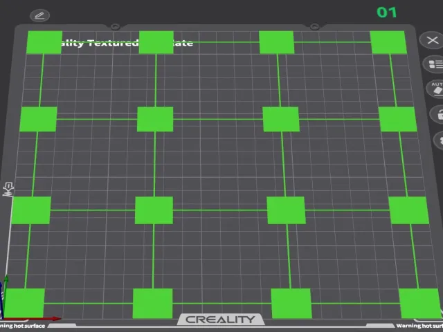 220mm x 220mm - 4x4 Grid - Bed Mesh Test - Single Layer – Gratis 3D-model STL