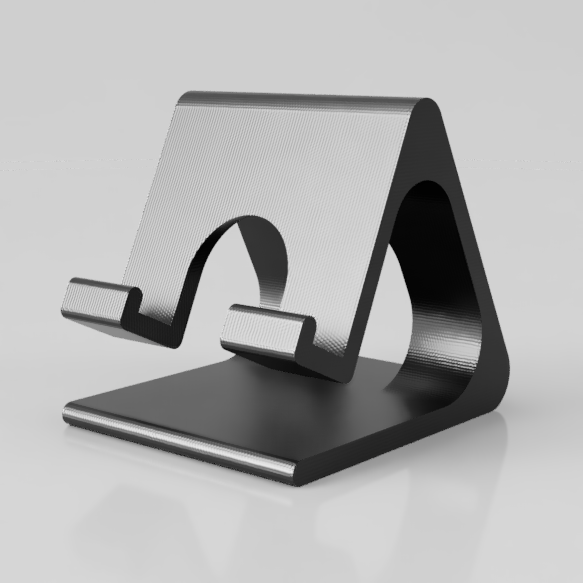 Phone Stand with a cable passthrough – Modello 3D stampabile da Thingiverse