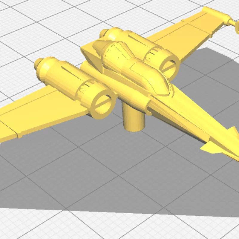 Z95 starfighter – 3D printable model from Thingiverse