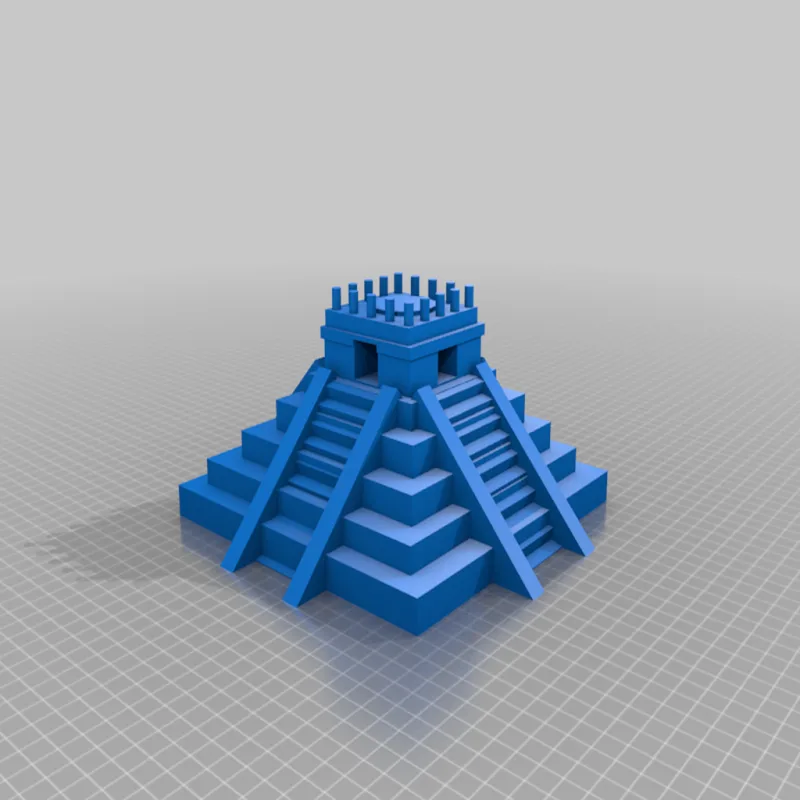 aztec temple - low poly - wip – Modèle 3D imprimable de Thingiverse