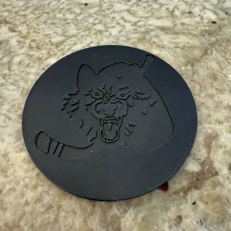 Chicago Wolves Coaster  – 3D printable model from Thingiverse