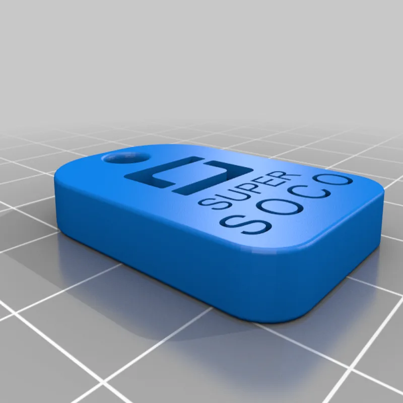 Super Soco KeyChain – 3D printable model from Thingiverse