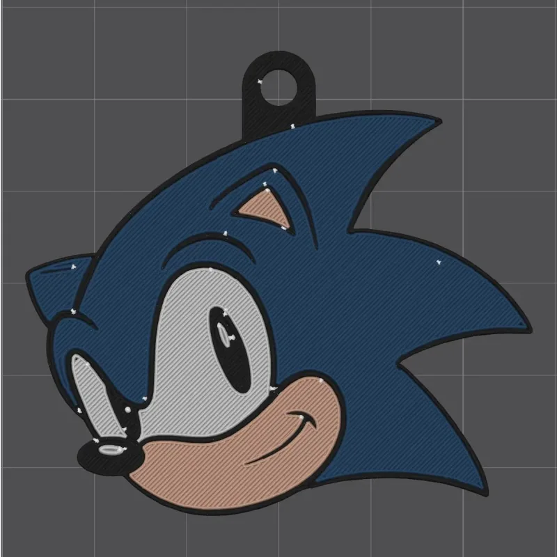 Sonic Keychain - Llavero – 3D printable model from Creality Cloud