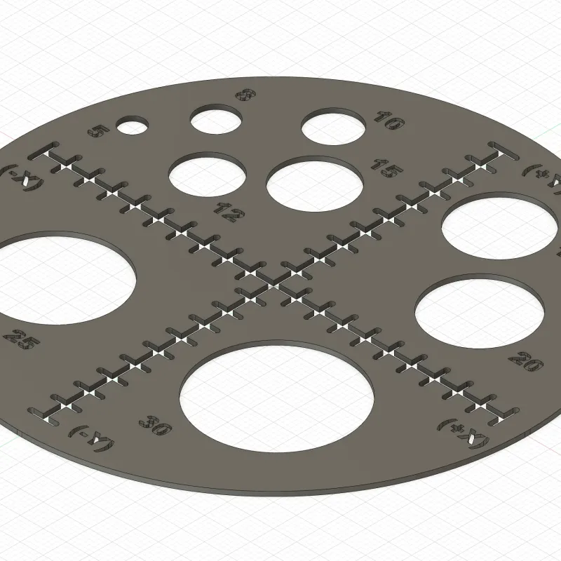 Stationery &amp; Learning Tools STL Download - cartesian axis and circles rulerby Gominolozgz – Modelo 3D imprimible de Creality Cloud