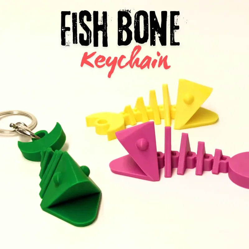 Fish Bone Keychain – Modèle 3D imprimable de Creality Cloud