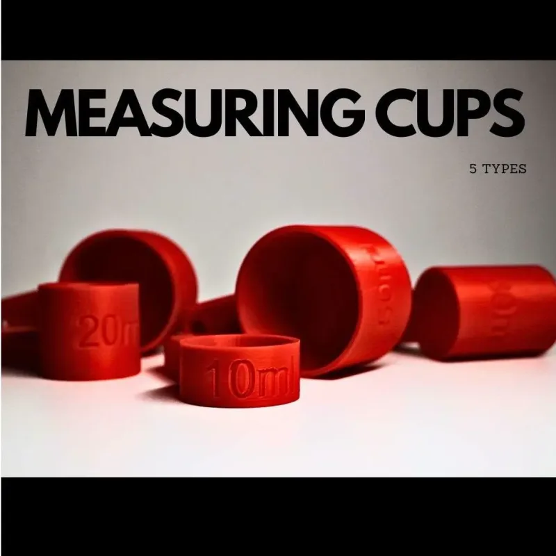 Measuring Cups 10-50 ml – 3D-printbaar model van Creality Cloud