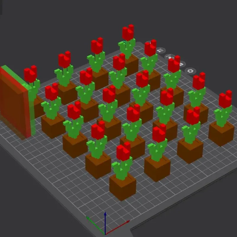 Minecraft tulip/tulipan – 3D-Druckmodell von Creality Cloud